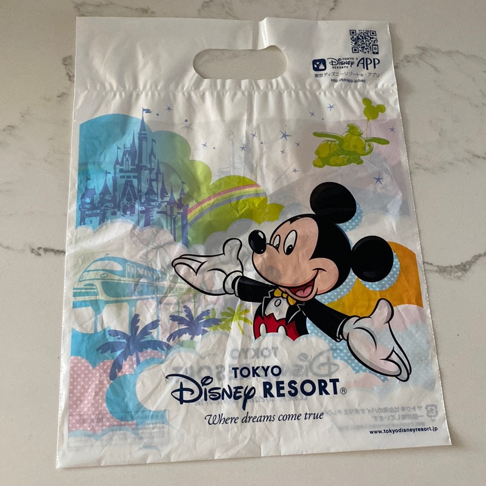 4/$10 Tokyo Disney Resort small shopping bag